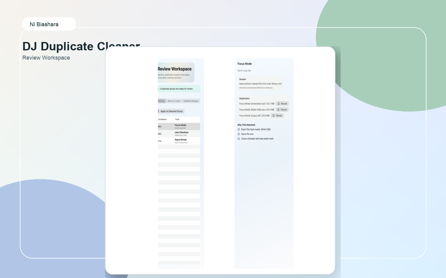 DJ Duplicate Cleaner review workspace